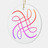 Pink Hashy Mandala #8 Keramik Ornament (Links)