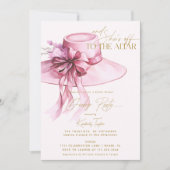 Pink Hat Derby Brautparty Einladung (Vorderseite)