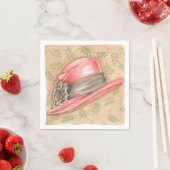 Pink Hat - Paper Napkins Serviette (Beispiel)