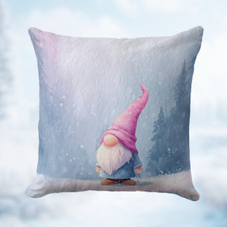 Pink Hat Winter Gnome Kissen