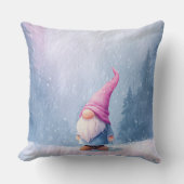 Pink Hat Winter Gnome Kissen (Vorderseite)