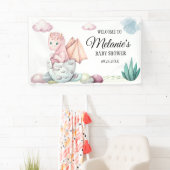 Pink Hatching Dragon Pink Clouds Hintergrund Banner (Insitu)