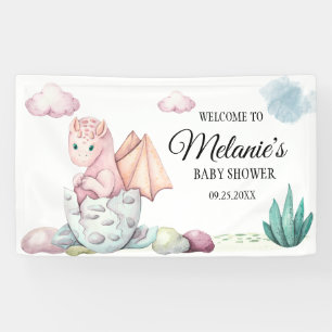 Pink Hatching Dragon Pink Clouds Hintergrund Banner
