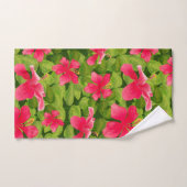 Pink Hawaiian Hibiskus Blume Muster Handtuch Badhandtuch Set (Handtuch)