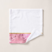 PINK HAWAIIAN TROPICAL GOLD BADEZIMMER TOWEL SET (Waschlappen)