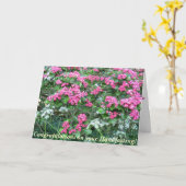 Pink Hawthorn Pagan Wedding Card Karte (Gelbe Blume)