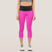 Pink Haze Black High Waisted Yoga Capris (Vorderseite)