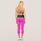 Pink Haze Black High Waisted Yoga Capris (Rückseite)