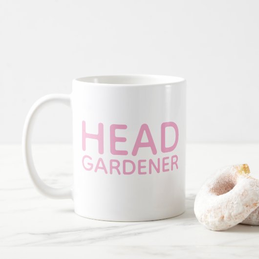 Pink Head Gardener Kaffee Tasse (Mit Donut)
