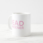 Pink Head Gardener Kaffee Tasse (Vorderseite Links)