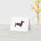 PINK HEARS DACKEL GREETING CARD KARTE (Gelbe Blume)