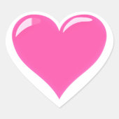 Pink Heart Aufkleber Ihre Liebe Geschenk (Vorderseite)