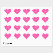 Pink-Heart-Aufkleber mit Text-Liebe - Anpassbar Herz-Aufkleber (Blatt)