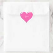 Pink-Heart-Aufkleber mit Text-Liebe - Anpassbar Herz-Aufkleber (Tasche)