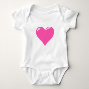 Pink Heart Baby Bodysuit - Love Strampler