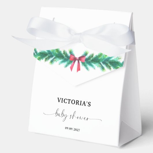 Pink Heart Baby Dusche Party Geschenkschachtel (Vorderseite)