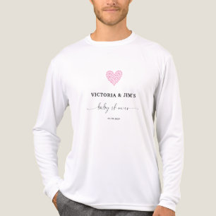 Pink Heart Baby Dusche Party Tri-Blend Shirt