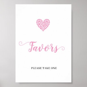 Pink Heart Baby Girl Lieblings Baby Dusche Schild
