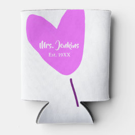 Pink heart balloon Mrs add name est. Add year love Dosenkühler