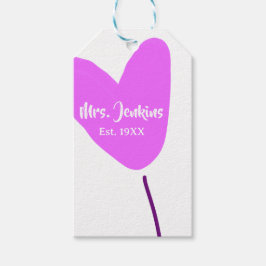 Pink heart balloon Mrs add name est. Add year love Geschenkanhänger