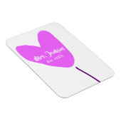 Pink heart balloon Mrs add name est. Add year love Magnet (Rechte Seite)