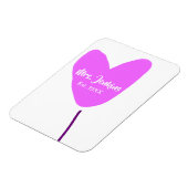 Pink heart balloon Mrs add name est. Add year love Magnet (Linke Seite)
