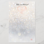 Pink Heart Balloon Stationery Briefpapier (Vorderseite)