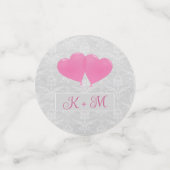 Pink Heart Balloons Wedding Confetti Konfetti (Klein Vorderseite)