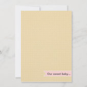 Pink Heart & Banner - Neue Geburtshilfeverkündung  Ankündigung (Rückseite)