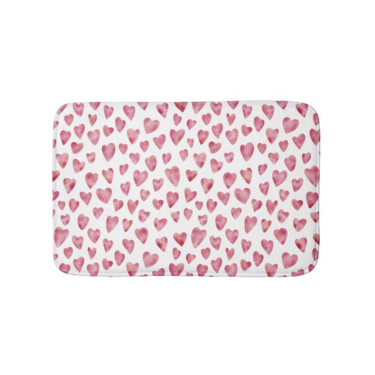 Pink Heart Bathmat Badematte (Vorderseite)