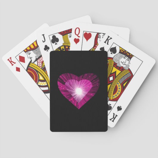 Pink Heart Black Spielkarten (Rückseite)