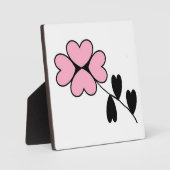 PINK HEART BLUME FOTOPLATTE (Vorderseite)