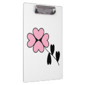 PINK HEART BLUME KLEMMBRETT (Rechts)
