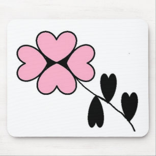 PINK HEART BLUME MOUSEPAD