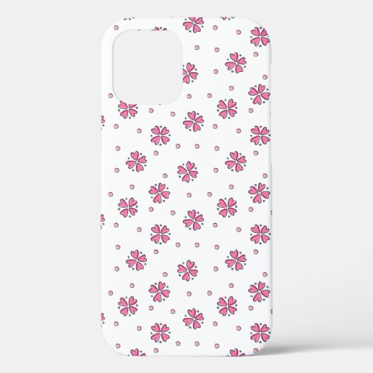 Pink Heart Blumen Petals Case-Mate iPhone Hülle (Rückseite)