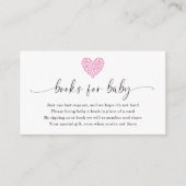 Pink Heart Books for Baby Shooting Begleitkarte (Vorderseite)