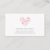 Pink Heart Bow Custom Baby Shooting Bücher für Bab Begleitkarte (Vorderseite)