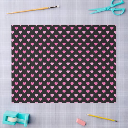 Pink Heart Breast Cancer Awareness Pattern Seidenpapier (Basteln)
