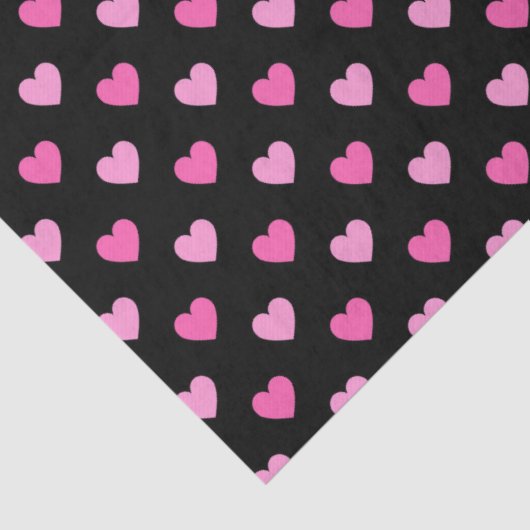 Pink Heart Breast Cancer Awareness Pattern Seidenpapier (Detail)