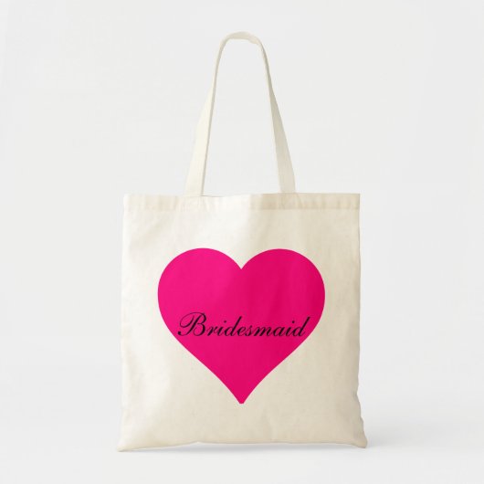 Pink Heart Bridesmaid Tragetasche (Vorne)
