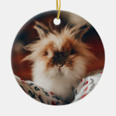 Pink Heart Bunny Paws Nie vergessen Gedächtnis Keramik Ornament (Vorne)