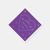 Pink Heart Butterfly Girl Dusche Serviette (Ecke)