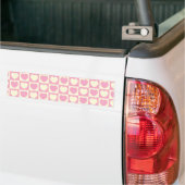 Pink Heart Checked Background Autoaufkleber (Auf Lkw)