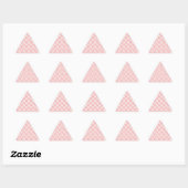 Pink Heart Checkered Triangle Aufkleber (Blatt)