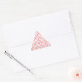 Pink Heart Checkered Triangle Aufkleber (Umschlag)