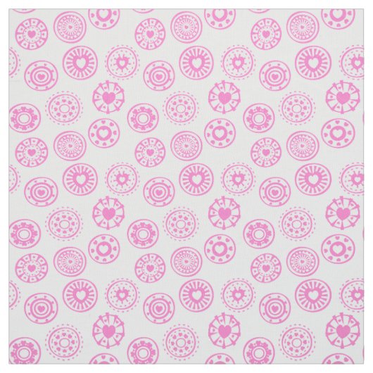 Pink Heart Circles | HÜBSCH Stoff (Muster)