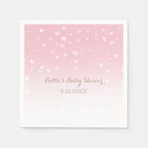 Pink Heart Confetti Babydusche