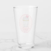 Pink Heart Cupcake Bridal Baby Dusche Gefallen Glas (Rückseite)