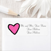 Pink Heart Custom Address Labels (Insitu)