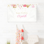 Pink Heart Custom Heart Geburtstag Banner (Insitu)